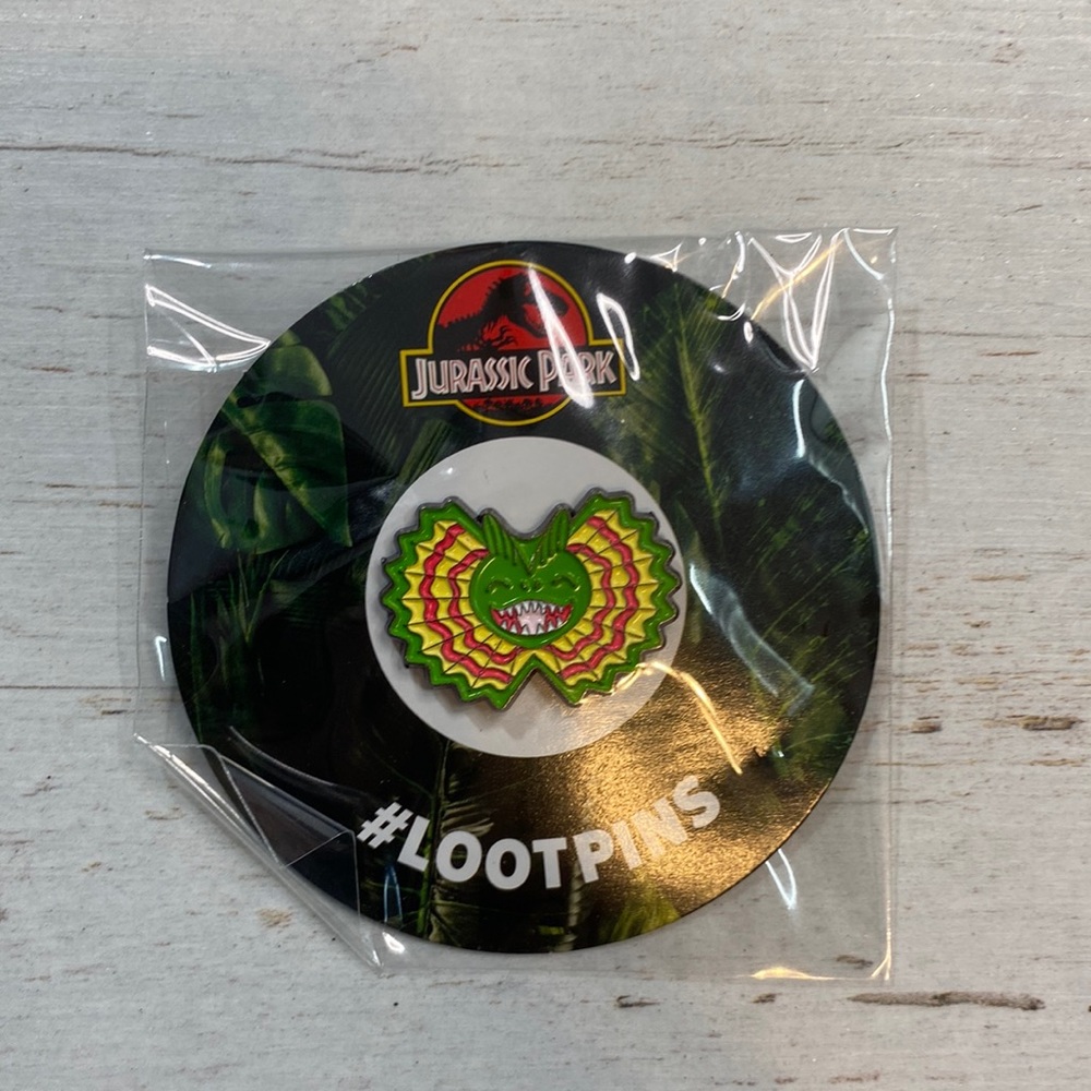 Exclusive Loot Crate Jurassic Park Dilophosaurus Pin June 2018